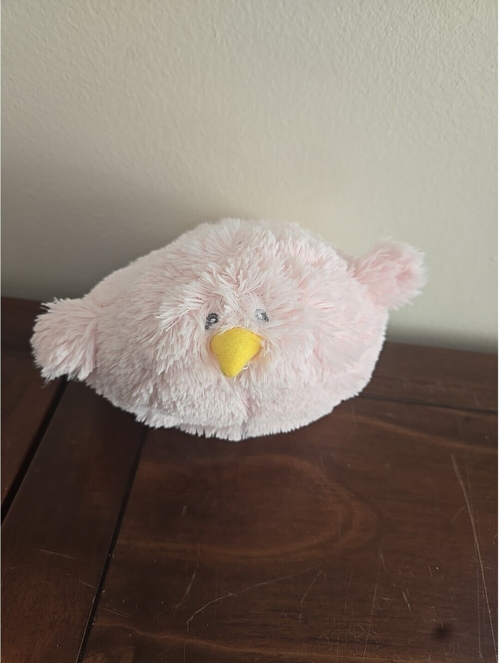 Baby Ganz Cotton Candy Chick Rattle Plush Stuffed Animal Soft Toy Bird 5” Pink